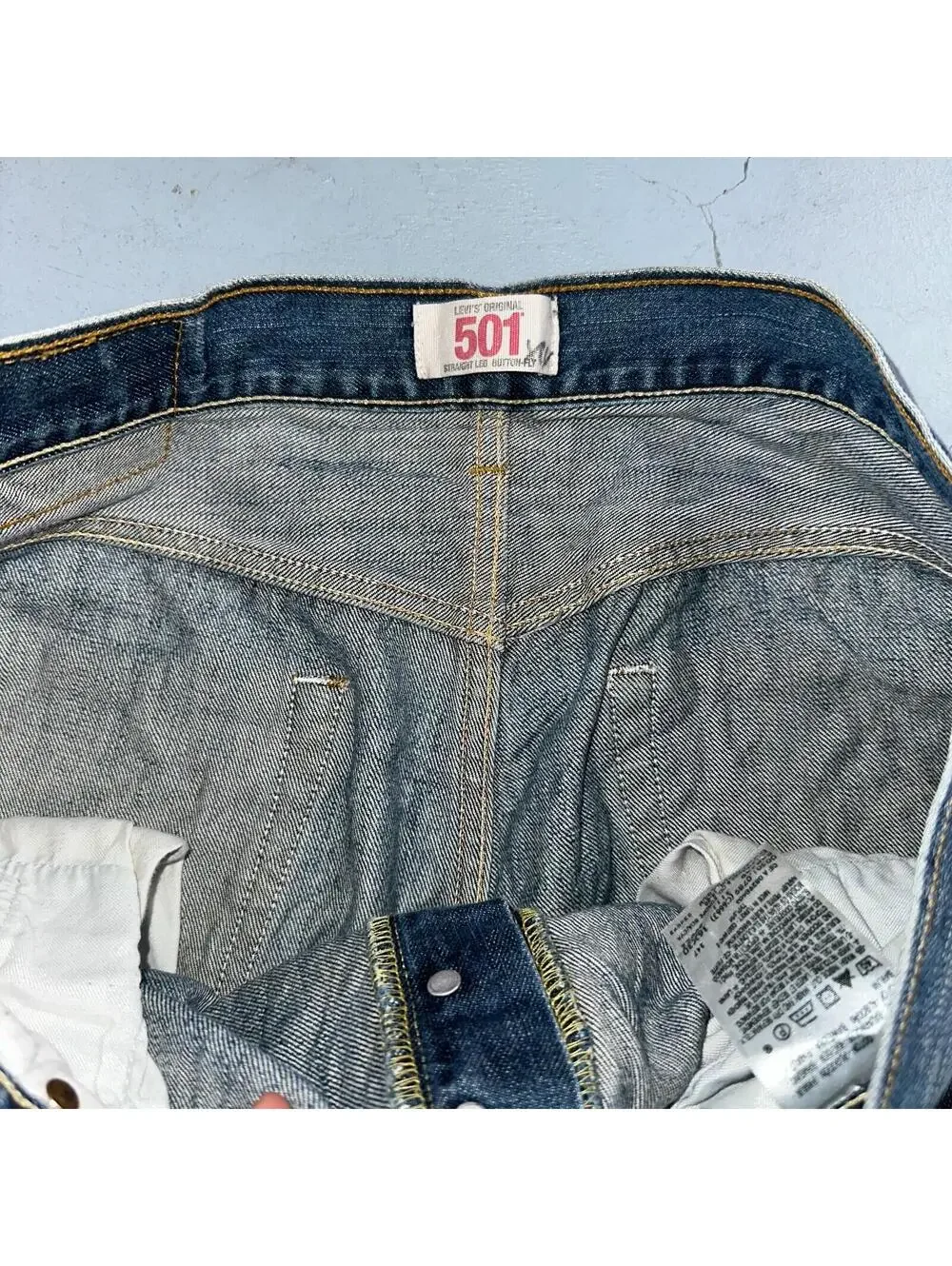 Levis 501 Vintage Y2K XX Straight Leg Jeans Blue Med Wash 36x30 Act 35x29